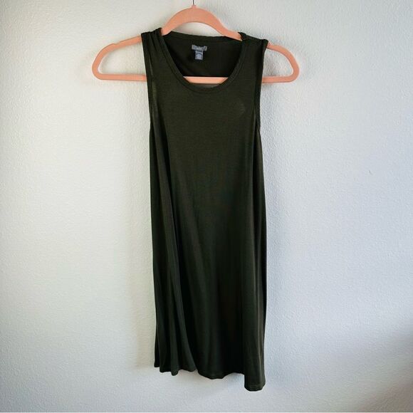 aerie Dresses & Skirts - Aerie Olive Sleeveless Tee Shirt Dress Size XS